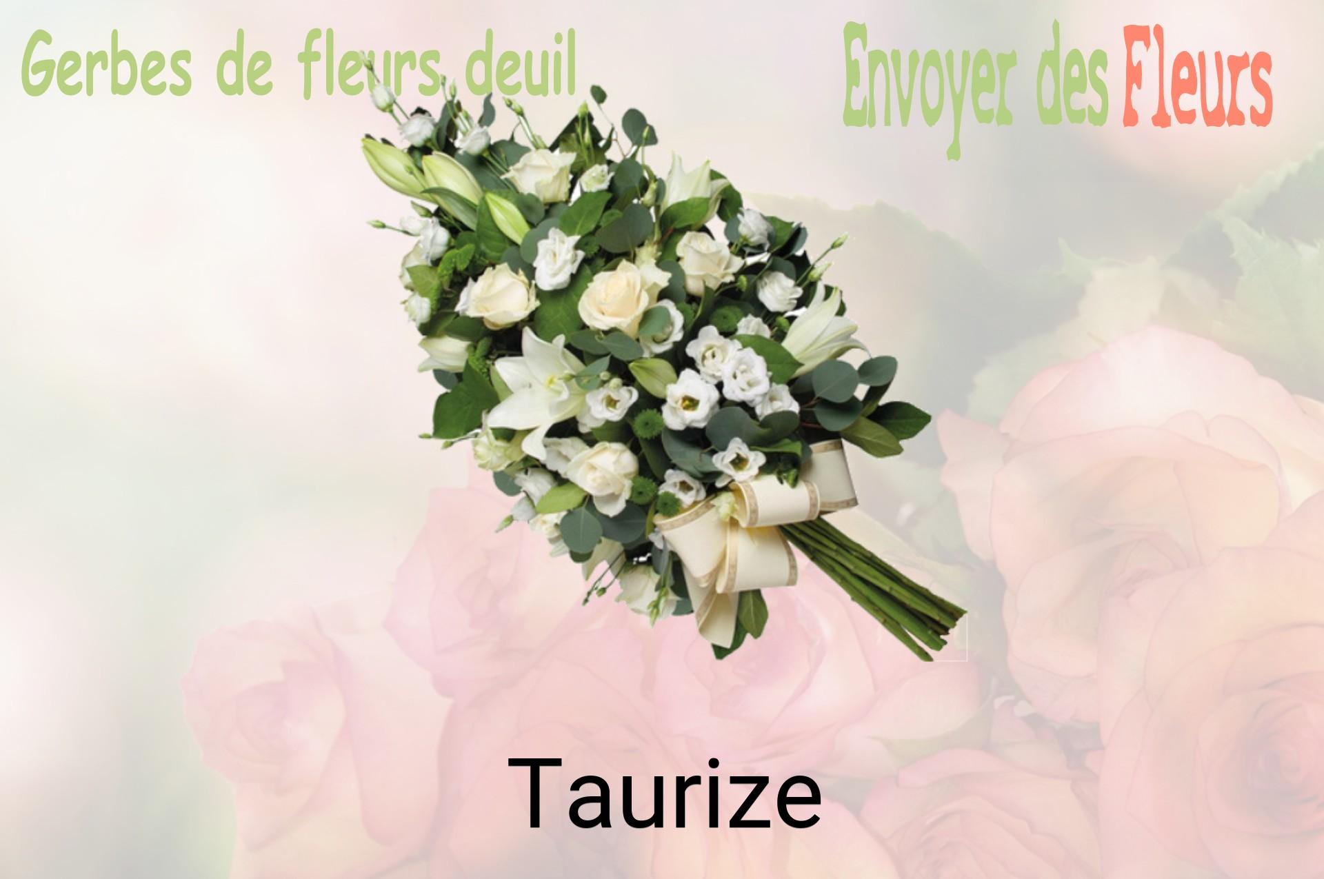 Gerbe de fleurs de deuil livrée à Taurize